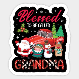 Blessed To Be Called Grandma Merry Christmas Xmas Noel Day Sticker